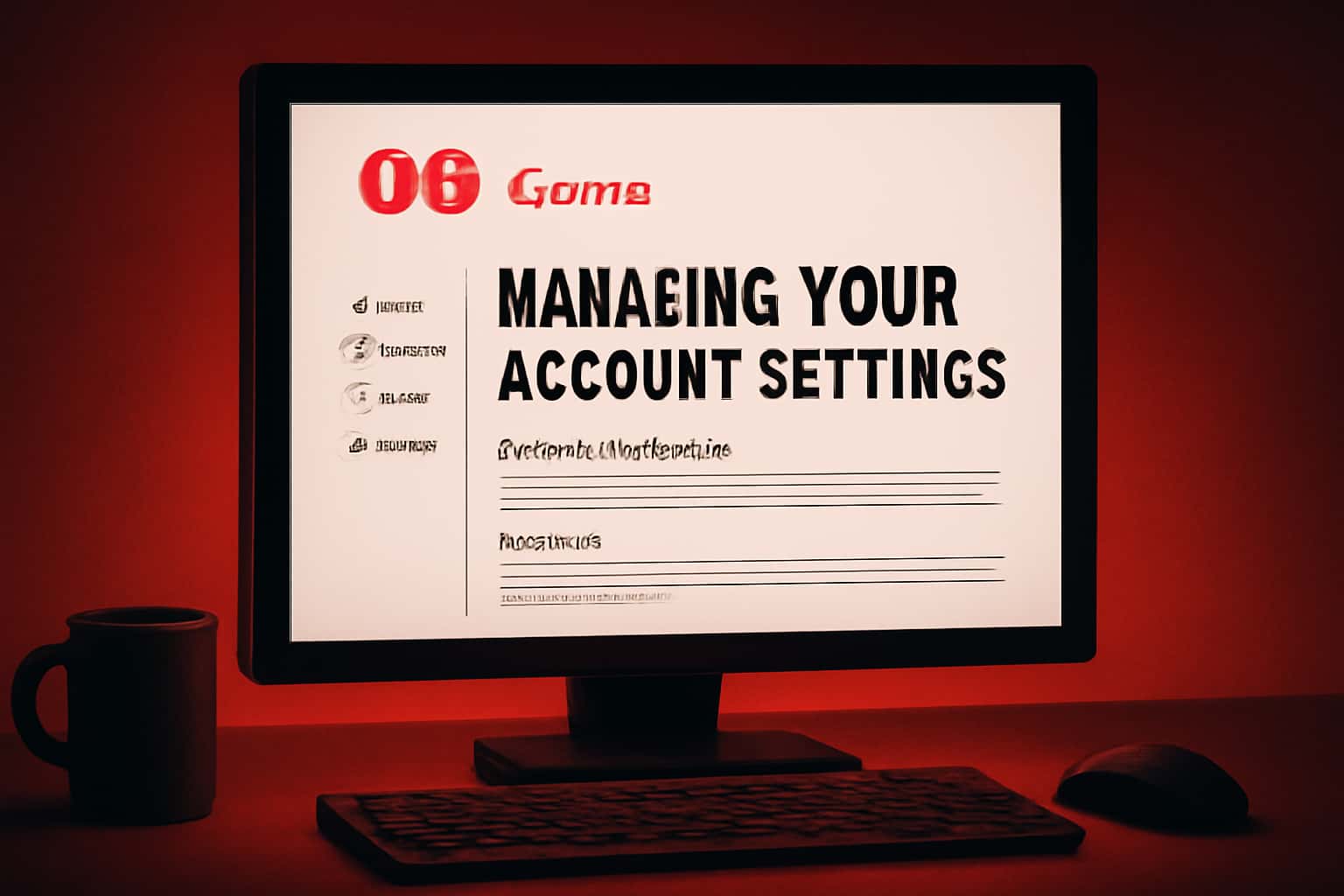 A professional image depicting the management interface of the 66 Game account settings.