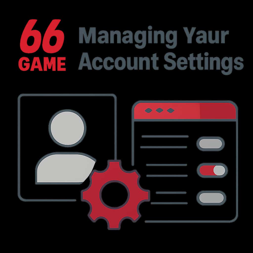 An educational diagram illustrating the features of the 66 Game account settings.