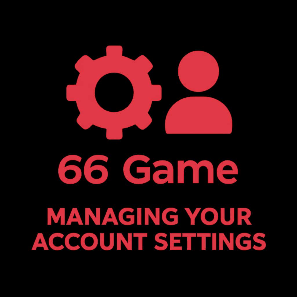 An icon representing 66 Game account settings management.