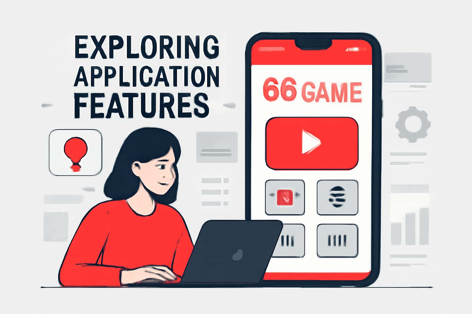 An informative visual representation of the 66 Game application features.