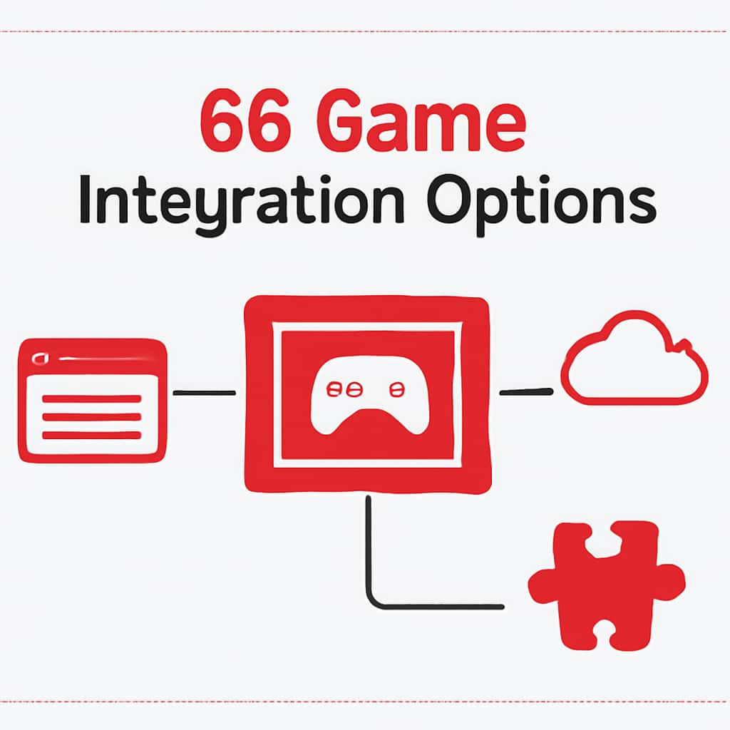 An educational diagram outlining key integration options for 66 Game.
