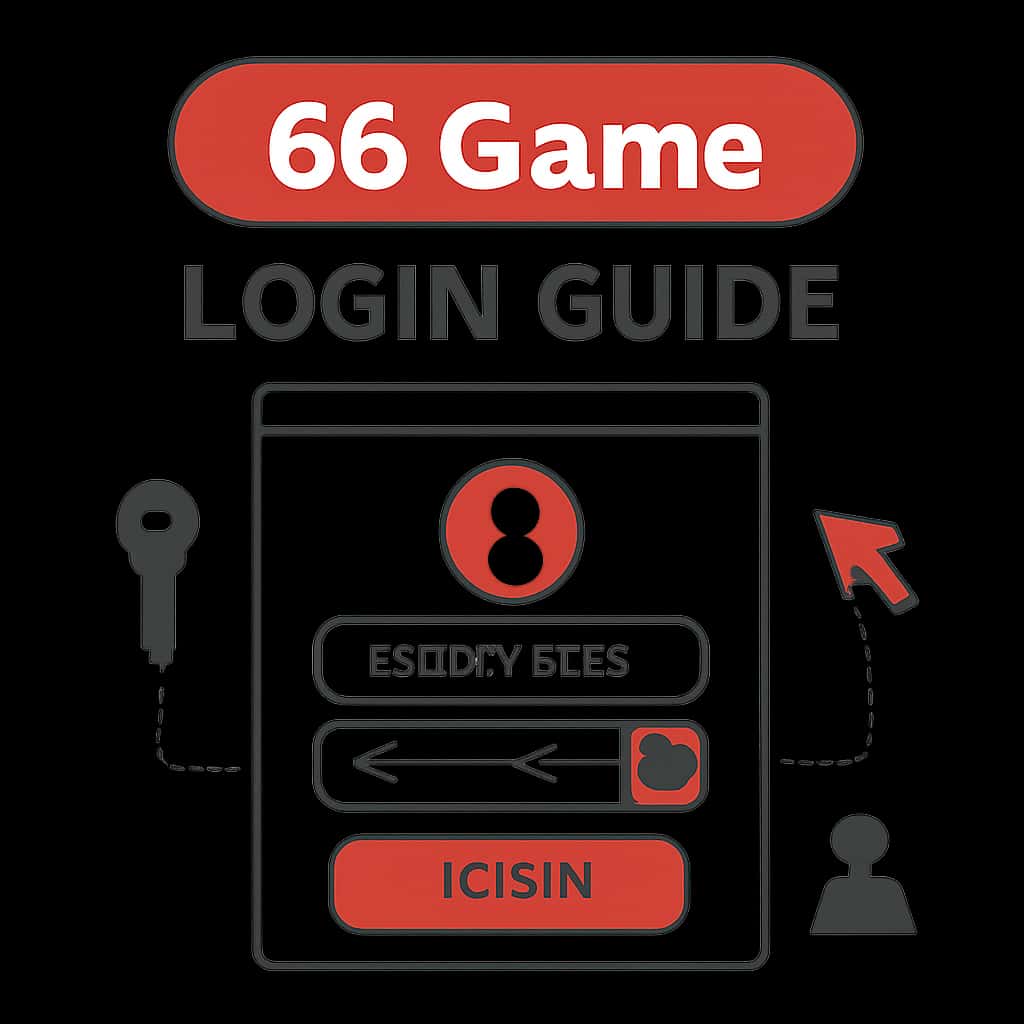 Diagram illustrating the login process for 66 Game.