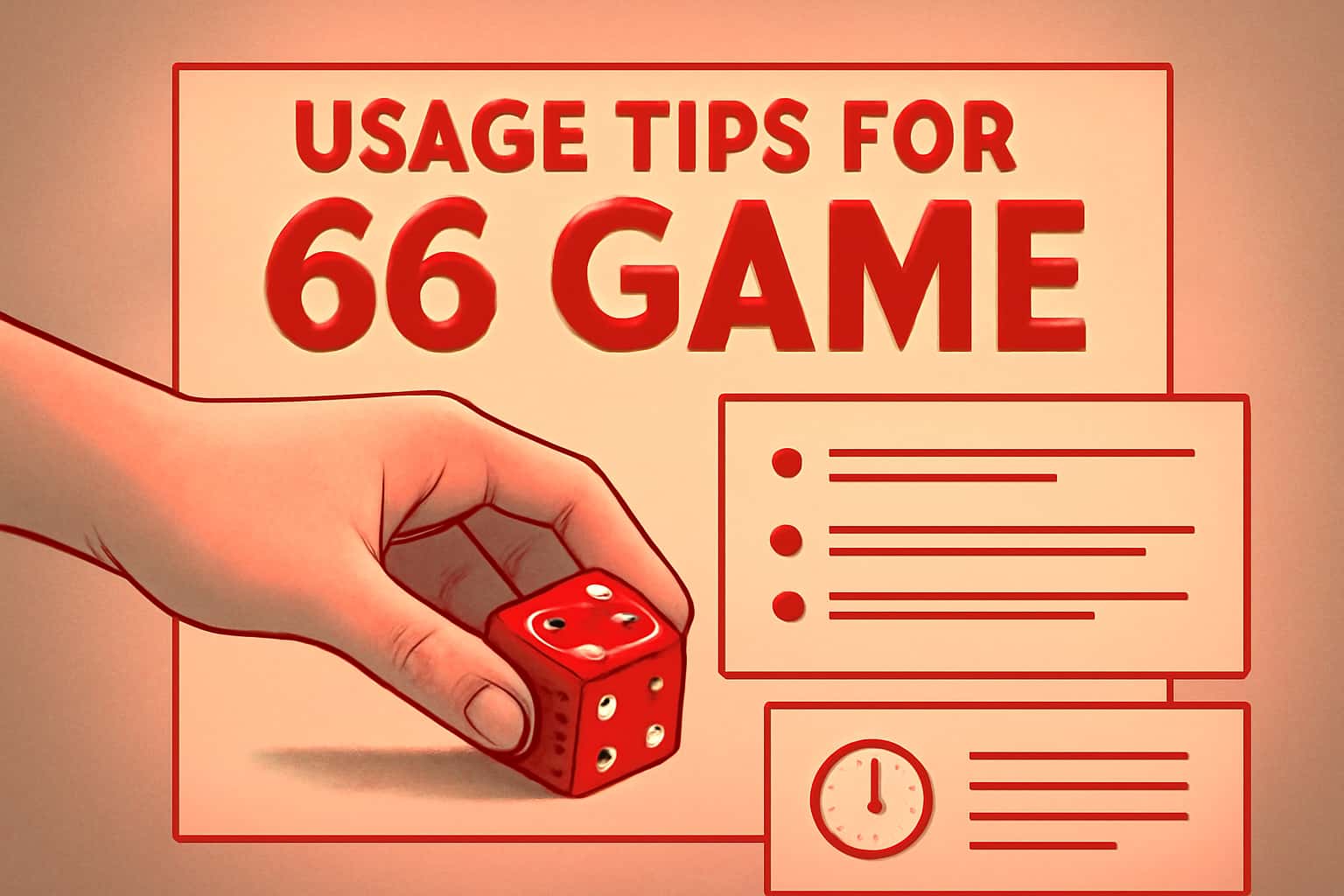 An informational graphic displaying tips for using the 66 Game platform.