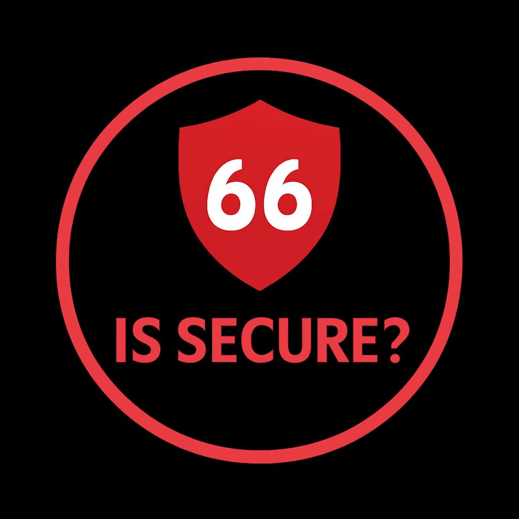 A badge showcasing the security aspect of 66 Game.