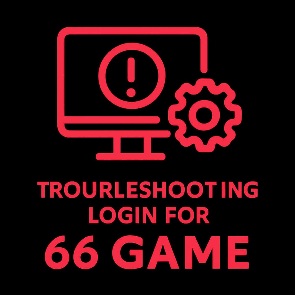 An icon representing troubleshooting for 66 Game login.